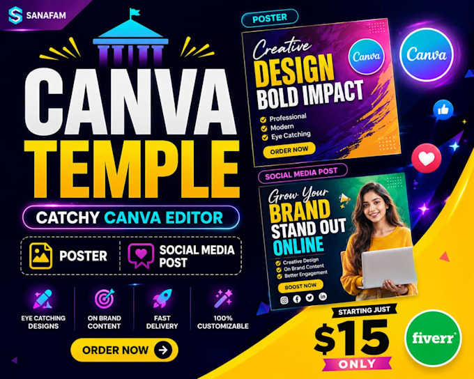 Design canva templates for social media ,business and brand by Sanafam ...