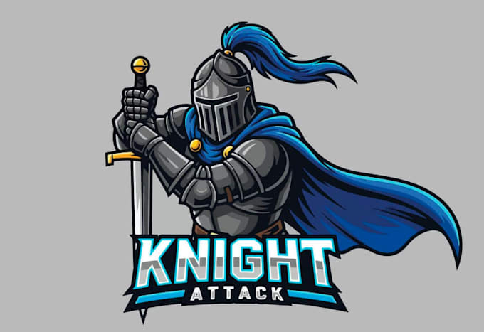 make modern style for knight mascot logo design service