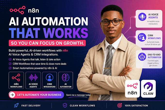 engineer n8n ai automation, CRM workflow and ai voice agents