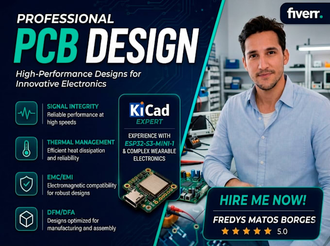 design high performance pcb schematics and layouts for your electronics project