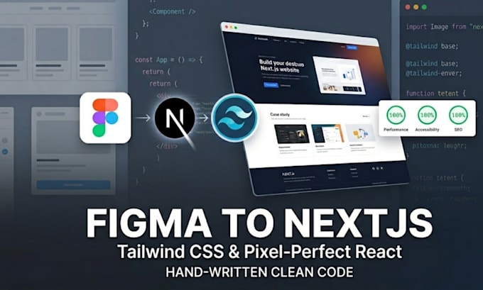 convert figma to nextjs react website with tailwind CSS pixel perfect