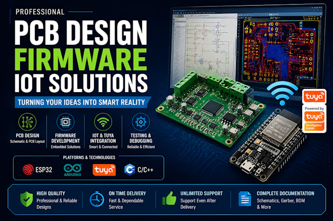 pro pcb designs, tuya module, firmware, pcb, electrical engineer, all projects