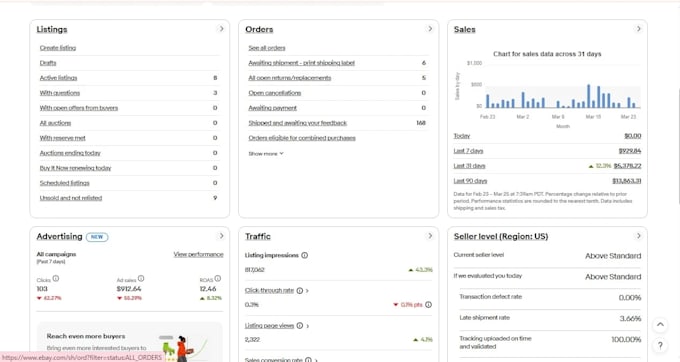 provide professional ebay and walmart store management