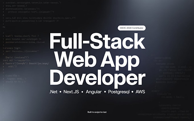 develop full stack web app with asp net core, angular or nextjs, postgresql