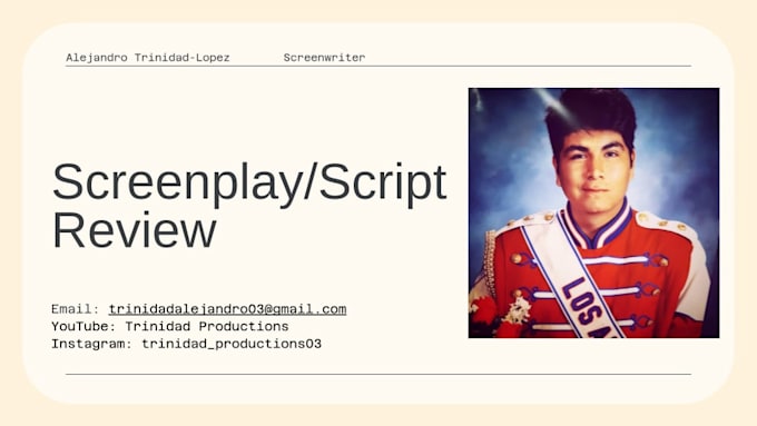review your screenplay or script and give detailed feedback