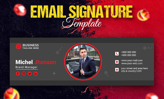 create clickable html email signature for gmail outlook apple mail email footer