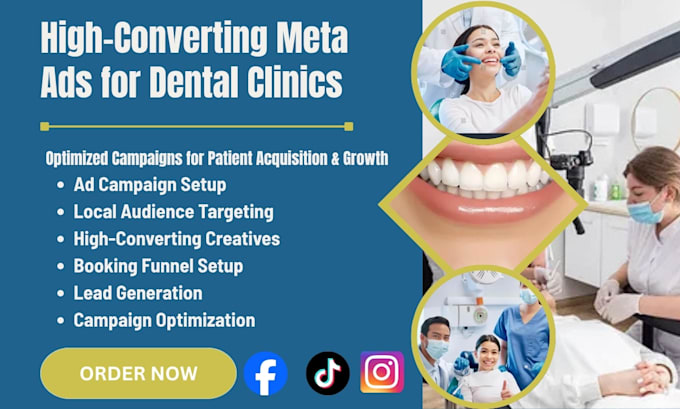 do dental marketing, run google ads, meta ads, gohighlevel for dental clinic