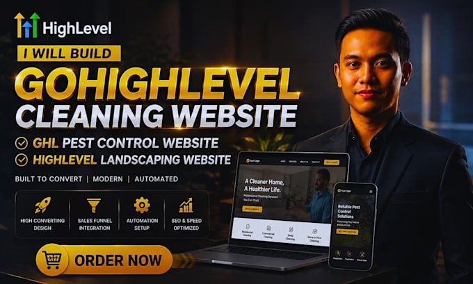 gohighlevel cleaning website ghl pest control highlevel landscaping website