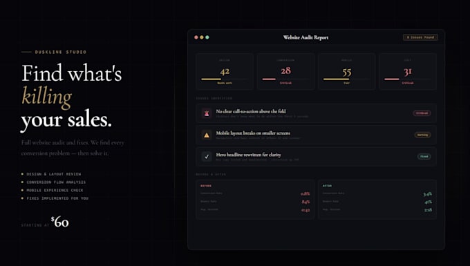 website audit and fixes to boost your conversions