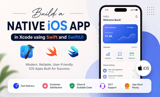 build a native ios app in xcode using swift and swiftui