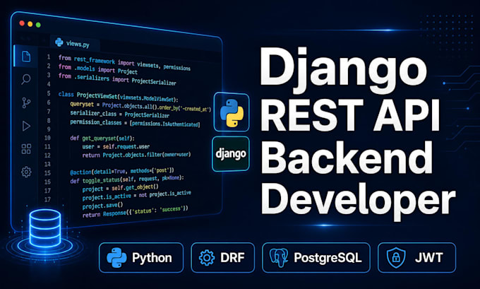 build a scalable django rest API backend for your web app