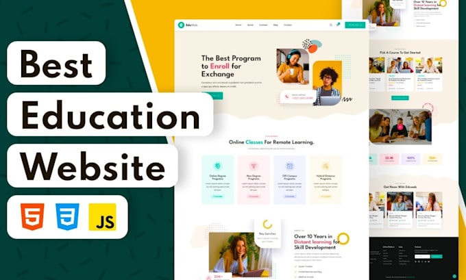 build an online course and elearning website with lms and student portal