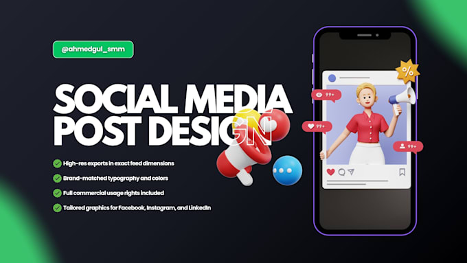 do instagram post design and custom social media post