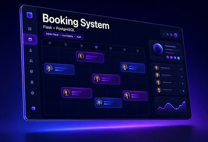 build a complete booking system with flask and postgresql