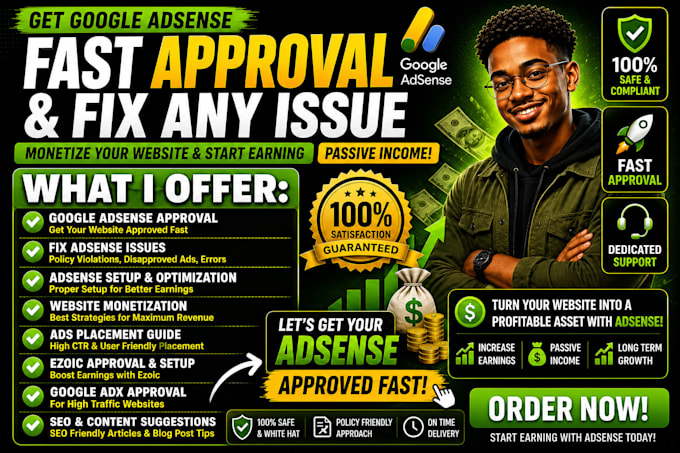 get google adsense approval and fix adsense issues fast