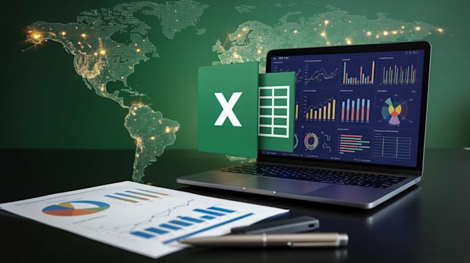 build interactive excel dashboard with KPI reports and charts
