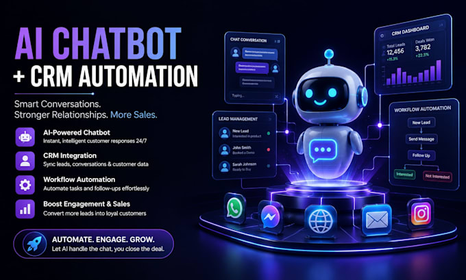 build gohighlevel ai chatbot, automation and CRM integration