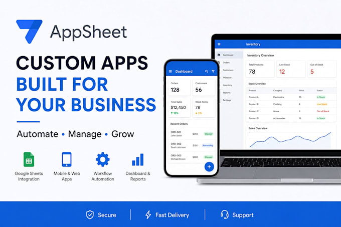 develop custom appsheet app, automation, CRM and workflow system