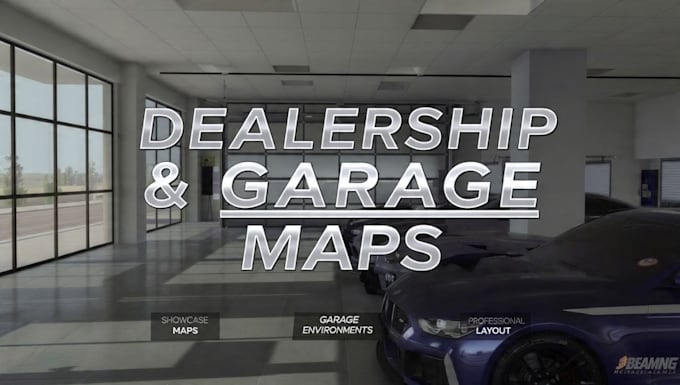 beamng dealership, garage, and showcase maps professionally