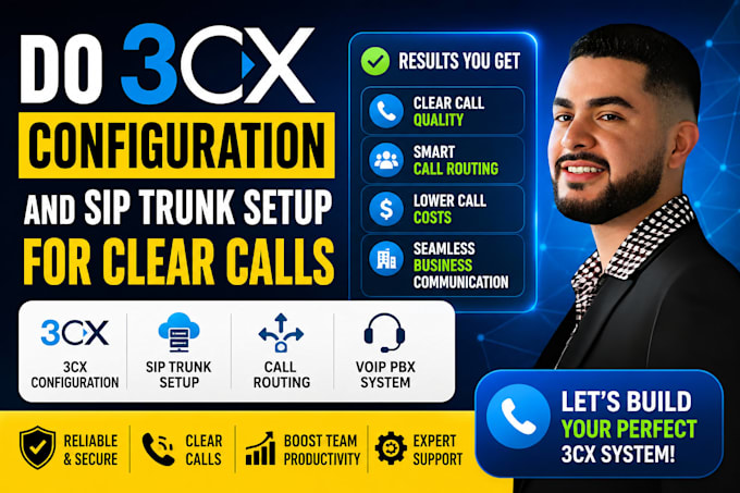 do 3cx configuration and sip trunk setup for clear calls