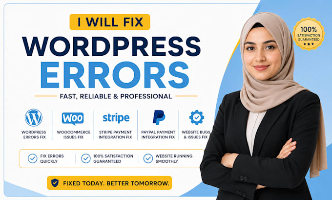 fix wordpress errors woocommerce stripe paypal and website bugs issues