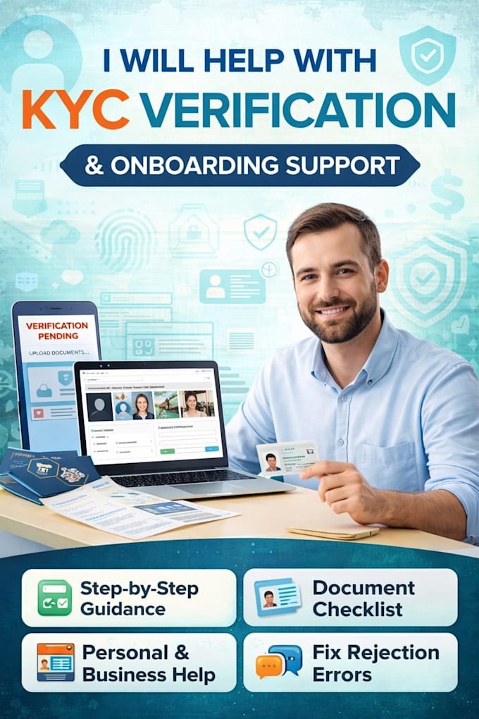 assist with your kyc for any platform and any country
