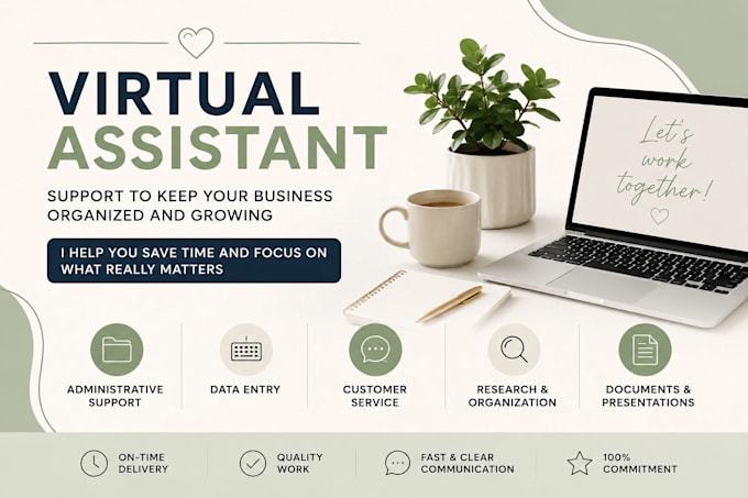 haré tareas de asistente virtual y soporte administrativo