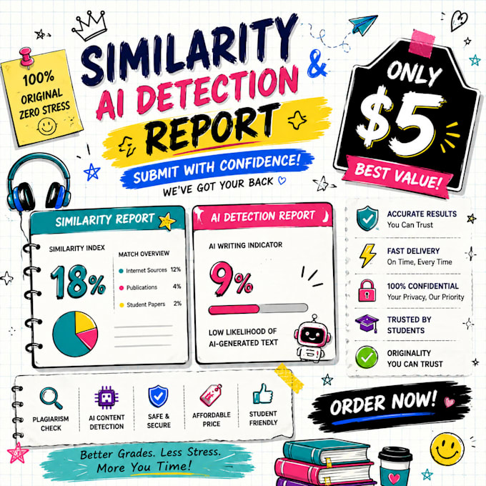 provide similarity and ai detection report fast