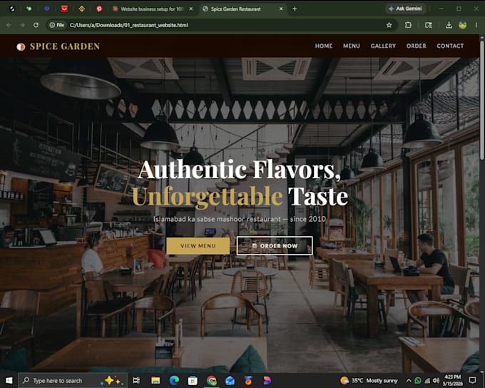 professional landing page design and development