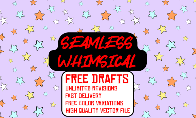 create hand drawn whimsical patterns for fabric and apparel
