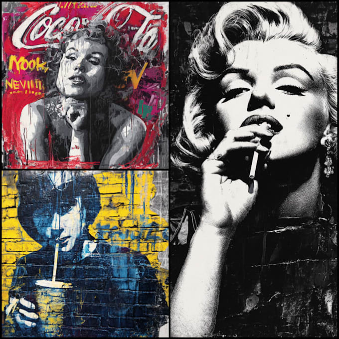 create graffiti pop art canvas designs and murals