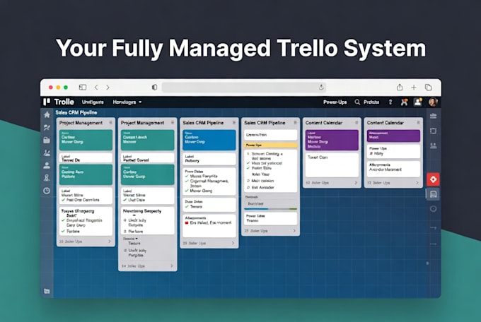 be your trello virtual assistant for project management and board management