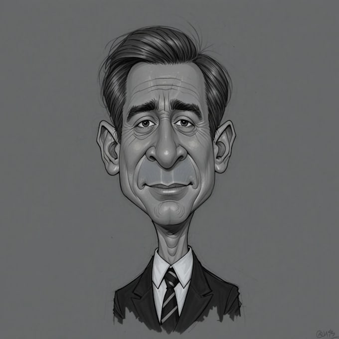 make simple big head caricature portrait