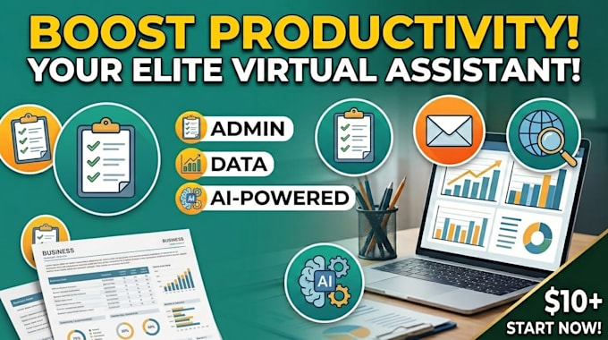 be your virtual assistant for admin  and business support