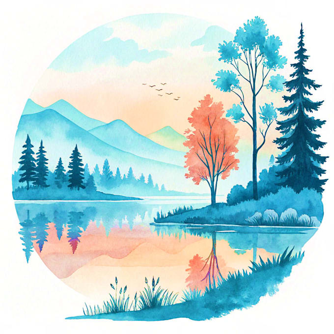 draw a unique watercolor illustration