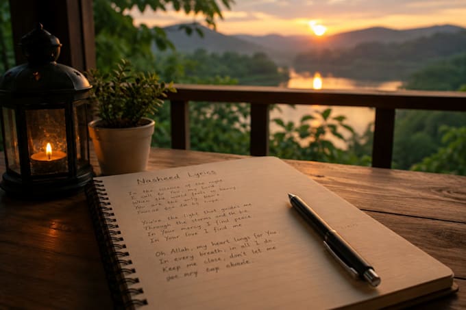 write emotional nasheed lyrics about connection with god