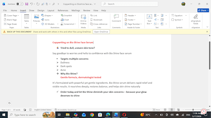 write persuasive ad copy and product descriptions