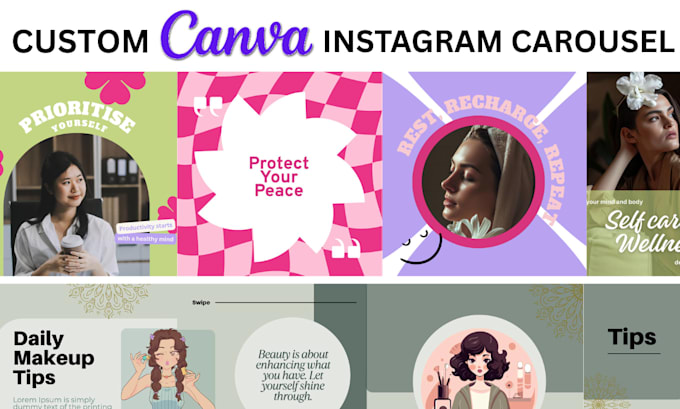 design stunning, modern instagram carousel