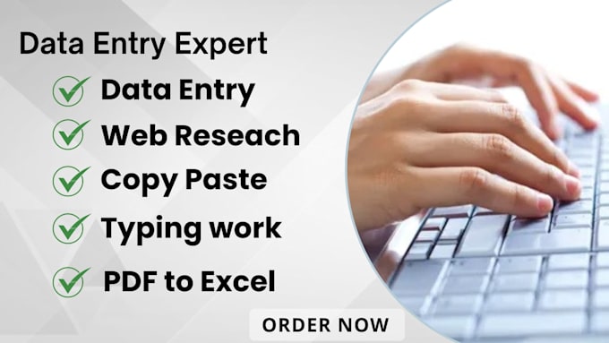 do expert data entry , copy paste and web reseach
