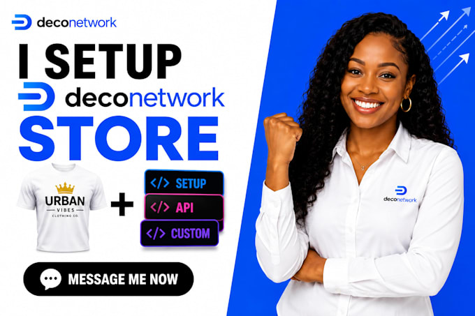 setup deconetwork printavo store customization API integration and printshop