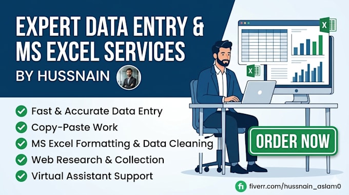 do expert data entry, ms excel and copy paste work