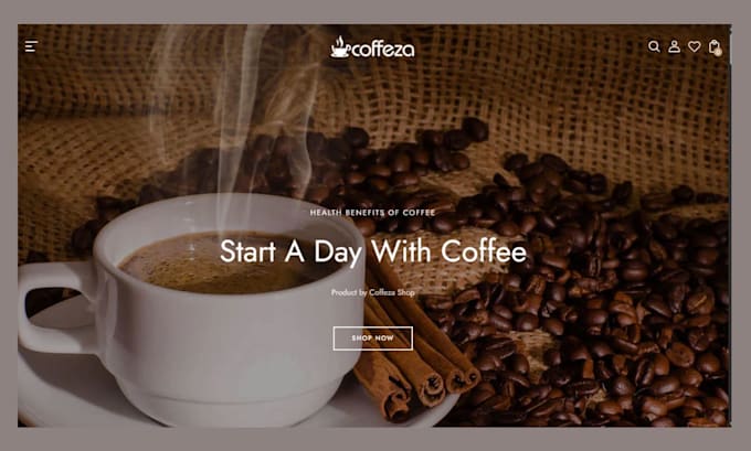 design coffee shopify store coffee website tea store coffee brand