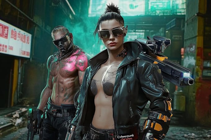 make cyberpunk character art