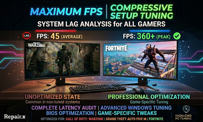 optimize your gaming PC for max fps, low latency, and zero lag