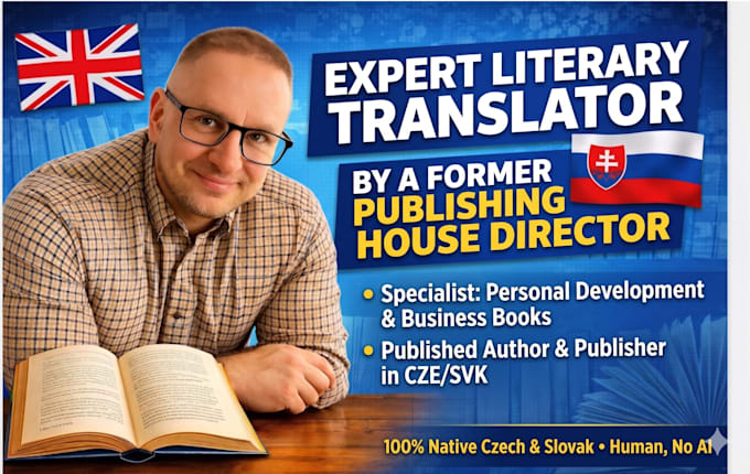 translate your book from english to czech or slovak, no ai