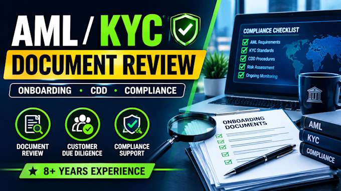 review aml kyc onboarding documents and compliance records