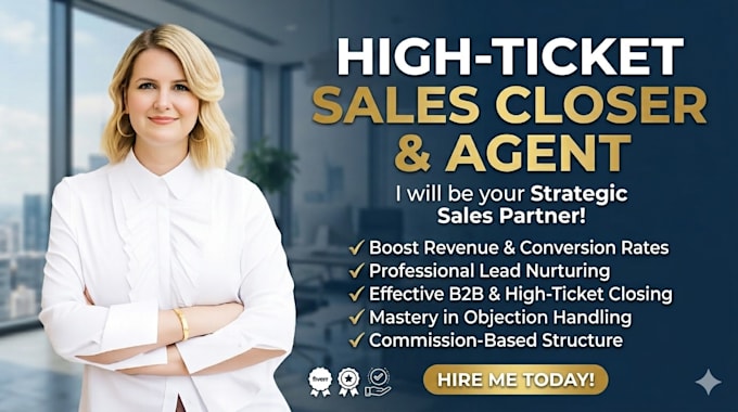 high ticket b2b sales closer salesperson appointment setter sales representative