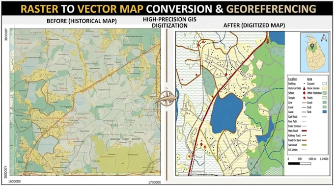 do high precision raster to vector map conversion