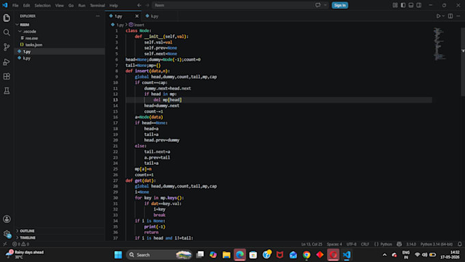 do python projects, assignments, and solve dsa problems