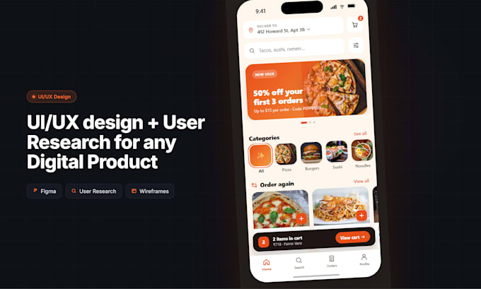 design UI UX and do user research for any digital product